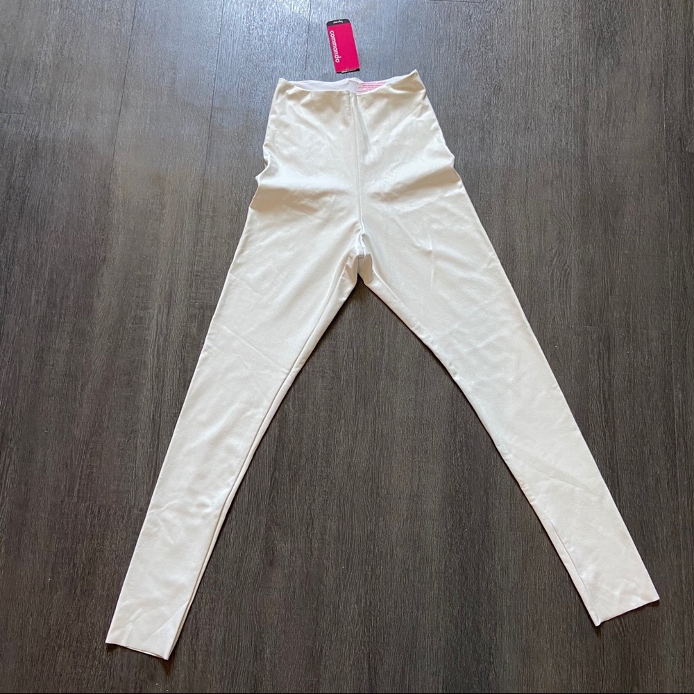 White Leather Leggings